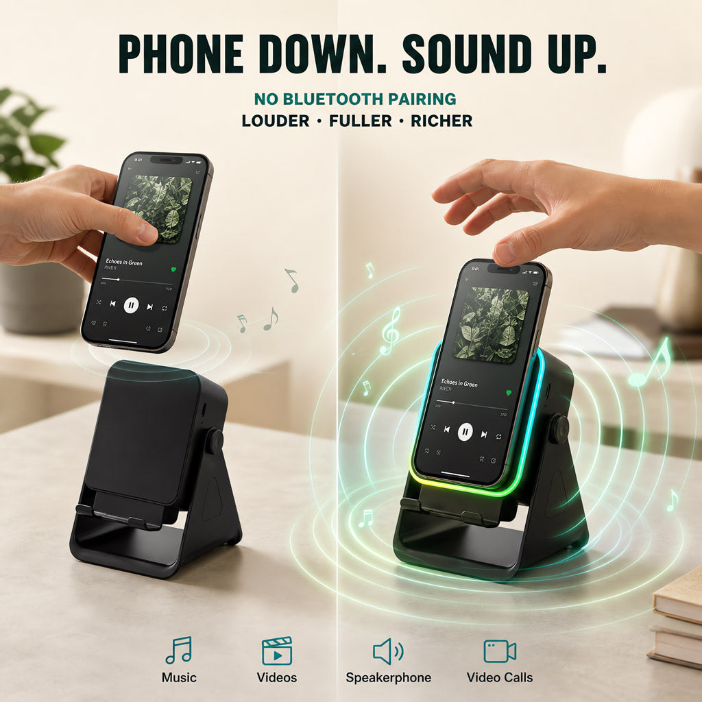 RIVETI Place-and-Play Induction Speaker Stand