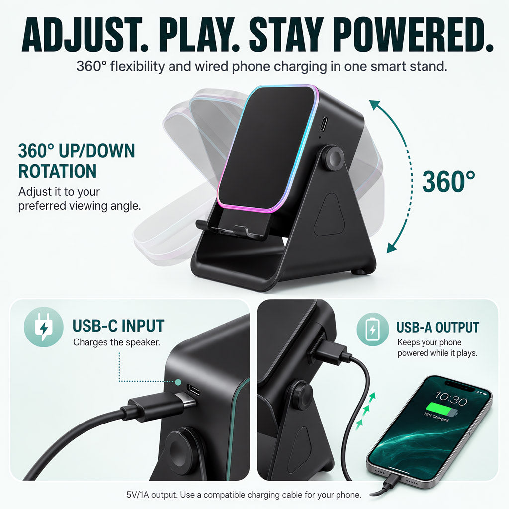 RIVETI Place-and-Play Induction Speaker Stand