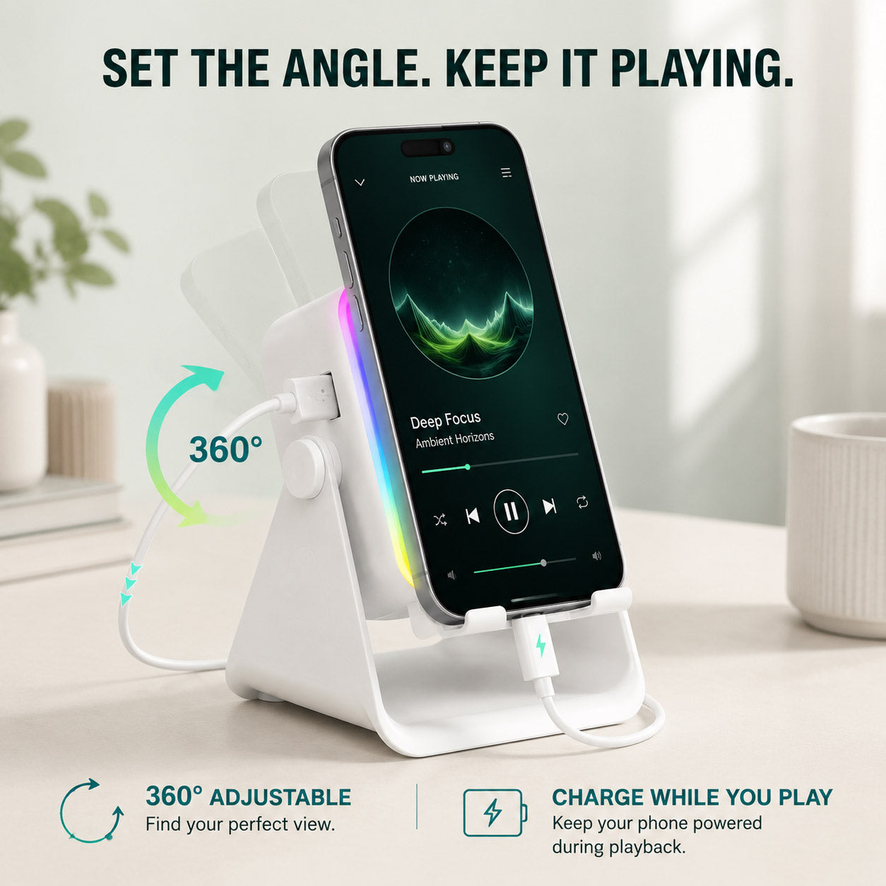 RIVETI Place-and-Play Induction Speaker Stand