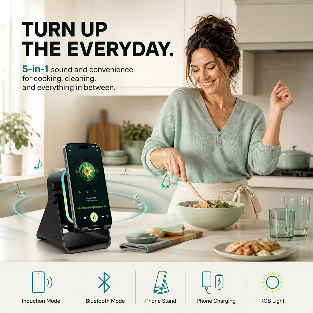 RIVETI Place-and-Play Induction Speaker Stand