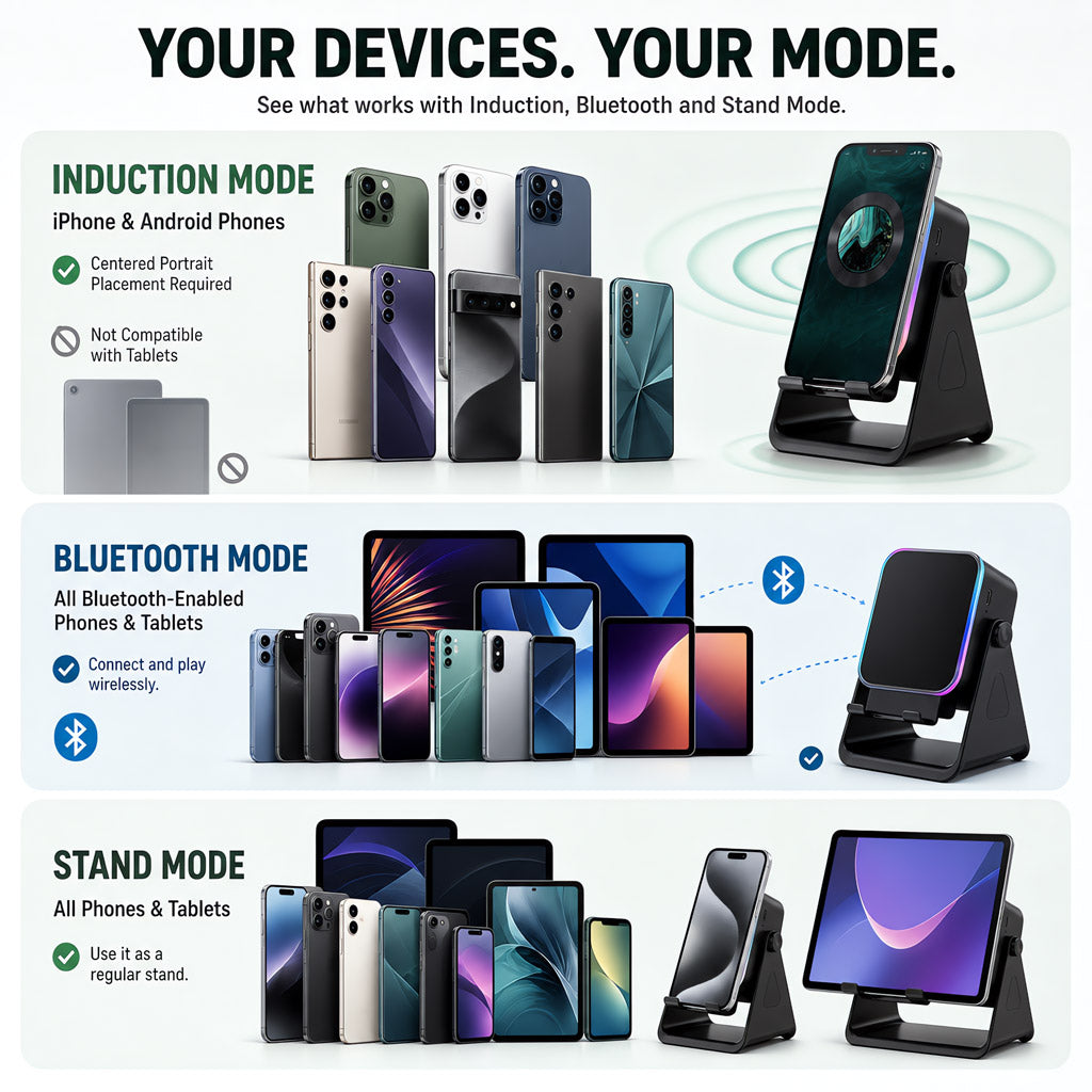 RIVETI Place-and-Play Induction Speaker Stand