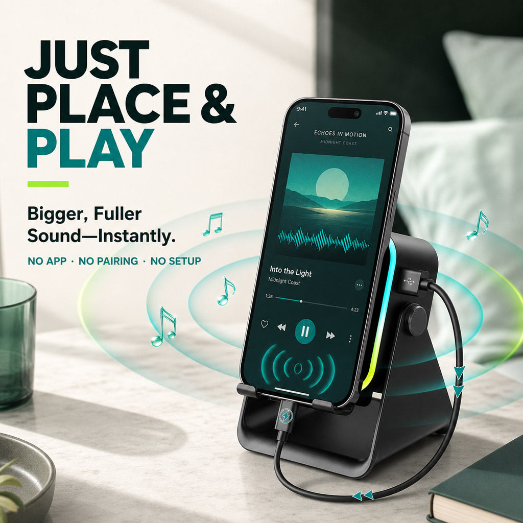 RIVETI Place-and-Play Induction Speaker Stand