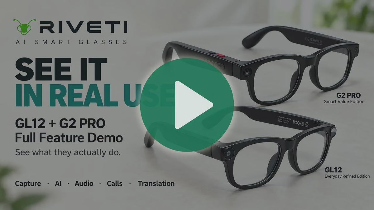 RIVETI AI Glasses. Stay Hands-Free. Capture More.